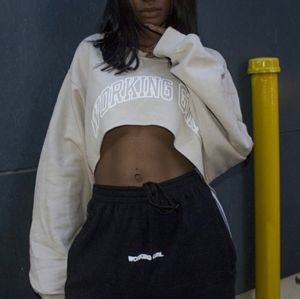 Cropped hoodie "Working Girl" by Matte Brand